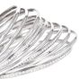 Vintage Retro 18K White Gold 11 Stacking Diamond Bangle Bracelets |Dover jewelry|