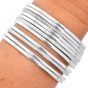 Vintage Retro 18K White Gold 11 Stacking Diamond Bangle Bracelets |Dover jewelry|