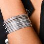 Vintage Retro 18K White Gold 11 Stacking Diamond Bangle Bracelets |Dover jewelry|