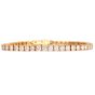 Classic 6.70cts Round Cut Diamond 18K Gold Tennis Line Bracelet