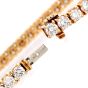 Classic 6.70cts Round Cut Diamond 18K Gold Tennis Line Bracelet