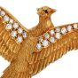 Vintage E Wolf  Phoenix Bird 0.98cts Diamond 18K Gold Brooch Pin |DoverJewelry|