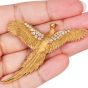 Vintage E Wolf  Phoenix Bird 0.98cts Diamond 18K Gold Brooch Pin |DoverJewelry|