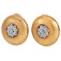 Buccellati  Vintage 18K Gold  Dome Shape Large Button Earrings |Dover Jewelry|