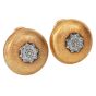 Buccellati  Vintage 18K Gold  Dome Shape Large Button Earrings |Dover Jewelry|
