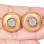 Buccellati  Vintage 18K Gold  Dome Shape Large Button Earrings |Dover Jewelry|