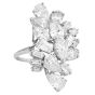  Estate 9.50cts Diamond Cluster Platinum Cocktail Ring