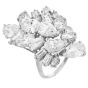  Estate 9.50cts Diamond Cluster Platinum Cocktail Ring