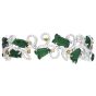  Interlocking Diamond Tulip Motif JAde  18k Wide Gold  Bracelet|dover jewelry|