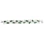 Interlocking Diamond Tulip Motif JAde  18k Wide Gold  Bracelet|dover jewelry|