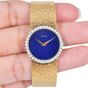 Vintage Piaget Lapis Dial Diamond 18K Mesh Gold Ladies Watch