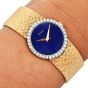 Vintage Piaget Lapis Dial Diamond 18K Mesh Gold Ladies Watch