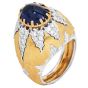 Buccellati Cabochon Sapphire Diamond 18K Gold Cocktail Ring |Doverjewelry|