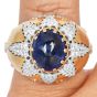 Buccellati Cabochon Sapphire Diamond 18K Gold Cocktail Ring |Doverjewelry|