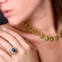 SeidenGang Diamond 18k Gold Flower Link Necklace|dover jewelry|
