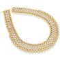 Estate 9.36carats Diamond 18K Gold Mesh Choker Statement Necklace 