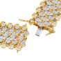 Estate 9.36carats Diamond 18K Gold Mesh Choker Statement Necklace 