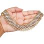 Estate 9.36carats Diamond 18K Gold Mesh Choker Statement Necklace 