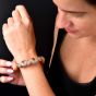 Vintage Diamond 6.55cts Ruby 18K Gold Zig Zag Textured Bangle  Bracelet|Dover Jewerly|