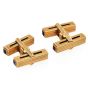Vintage 0.40cts Ruby 18K Gold Grooved Bar Men Cufflinks|Dover Jewelry|