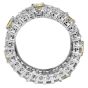 GIA Fancy Intense Yellow 6.60 carat Diamond Platinum Eternity Ring
