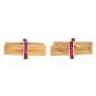 Vintage Van Cleef & Arpels 18K Gold Grooved Bar Ruby Men Cufflinks 