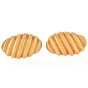 Vintage 1970s Buccellati 18K Gold Oval Ridged Cufflinks|DoverJewelry|