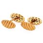 Vintage 1970s Buccellati 18K Gold Oval Ridged Cufflinks|DoverJewelry|