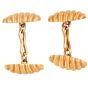 Vintage 1970s Buccellati 18K Gold Oval Ridged Cufflinks|DoverJewelry|
