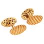 Vintage 1970s Buccellati 18K Gold Oval Ridged Cufflinks|DoverJewelry|