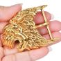 Estate David Webb Lion Head 18K Yellow Gold Belt Buckle ||Dover Jewelry