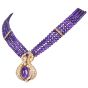 Estate Amethyst Diamond 18K Gold Multi Strand Statement Necklace