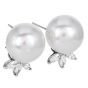 17mm Southsea Pearl Platinum 18K Gold Statement Earrings