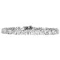 Classic 12.54cttw Heart Cut Diamond 18K White Gold Tennis Bracelet