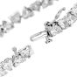 Classic 12.54cttw Heart Cut Diamond 18K White Gold Tennis Bracelet