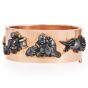 1940's Wide Gold Bangle WIth Chinese Gold Figurine Charms Bracelet|dover jewelry|
