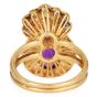 Estate Amethyst 2.90cts Diamond 18K Gold Floral Cocktail Ring|Dover Jewelry|