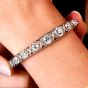  Antique Old European 10.50cts Diamond Platinum Bangle Bracelet|Dover Jewelry|