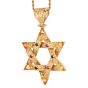 Estate Multi Gemstone 18K Gold Large Star Of David Pendant|Dover Jewelry|