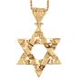 Estate Multi Gemstone 18K Gold Large Star Of David Pendant|Dover Jewelry|