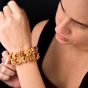Vintage Buccellati 1960s 18K Gold Grape Leaf Link Statement Bracelet|Dover Jewelry|