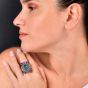Estate Tutti Frutti 18K Gold Carved Floral Cocktail Ring|Dover Jewelry|