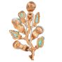 Vintage Buccellati Pearl Emerald 18K Gold Twig Branch Brooch|Dover Jewelry|