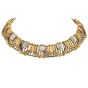 Estate 2.00cts Diamond 18K Gold Wide Tubogas Choker Necklace|Dover Jewelry|
