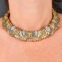 Estate 2.00cts Diamond 18K Gold Wide Tubogas Choker Necklace|Dover Jewelry|