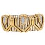 Italian Diamond 18K Gold Statement Wide Tubogas Bracelett||Dover Jewelry|