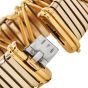 Italian Diamond 18K Gold Statement Wide Tubogas Bracelett||Dover Jewelry|