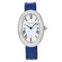 Cartier Baignoire Diamond 18K Gold Iconic Leather Watch|Dover Jewelry|