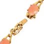 Estate La Triomphe Coral Diamond 18K Gold Tear Drop Collar Necklace|Dover Jewelry|