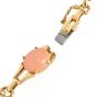  Estate La Triomphe Coral 18K Gold Cabochon Link Bracelet|Dover Jewelry|